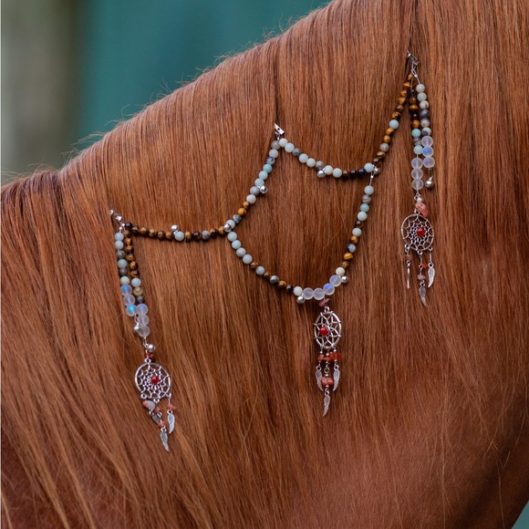 AZTEC Rhythm mane beads set for horses/ponies, trail beads, speed beads, tack - Picture 3 of 13